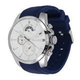  Shop Authentic Tommy Hilfiger Decker Quartz White Dial Blue Rubber Strap Watch for Men - 1791349 - Luxxuri