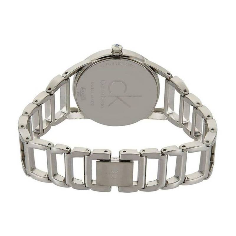  Shop Authentic Calvin Klein Stately Pink Mother of Pearl Dial Silver Steel Strap Watch for Women - K3G2312E - Luxxuri