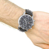  Shop Authentic Tommy Hilfiger Kane Quartz Black Dial Black Leather Strap Watch for Men - 1791401 - Luxxuri