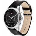  Shop Authentic Tommy Hilfiger Deacan Grey Dial Black Leather Strap Watch for Men - 1791548 - Luxxuri