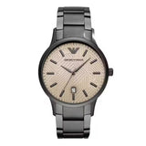  Shop Authentic Emporio Armani Renato Quartz Beige Dial Grey Steel Strap Watch For Men - AR11183 - Luxxuri