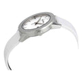  Shop Authentic Calvin Klein Steady Silver Dial White Leather Strap Watch for Women - K7Q211L6 - Luxxuri