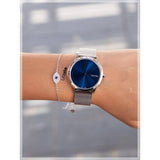  Shop Authentic Calvin Klein Minimal Blue Dial Silver Mesh Bracelet Watch for Women - K3M2212N - Luxxuri