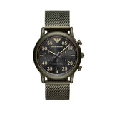  Shop Authentic Emporio Armani Luigi Quartz Chronograph Black Dial Green Mesh Bracelet Watch For Men - AR11115 - Luxxuri