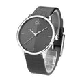  Shop Authentic Calvin Klein Accent Black Dial Black Leather Strap Watch for Men - K2Y2X1CU - Luxxuri