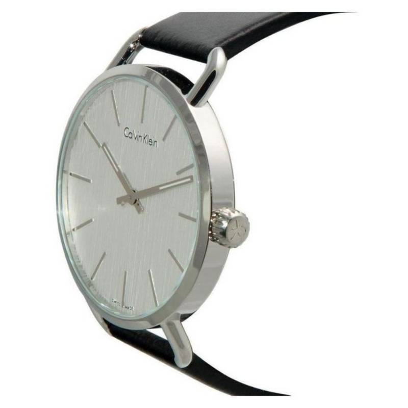  Shop Authentic Calvin Klein Even White Dial Black Leather Strap Watch for Women - K7B211C6 - Luxxuri