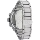  Shop Authentic Tommy Hilfiger Trent Chronograph Black Dial Silver Steel Strap Watch for Men - 1791054 - Luxxuri
