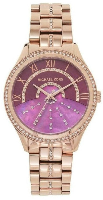  Shop Authentic Michael Kors Lauryn Pink Dial Rose Gold Steel Strap Watch for Women - MK3722 - Luxxuri