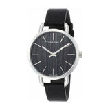  Shop Authentic Calvin Klein Even Black Dial Black Leather Strap Watch for Women - K7B231C1 - Luxxuri
