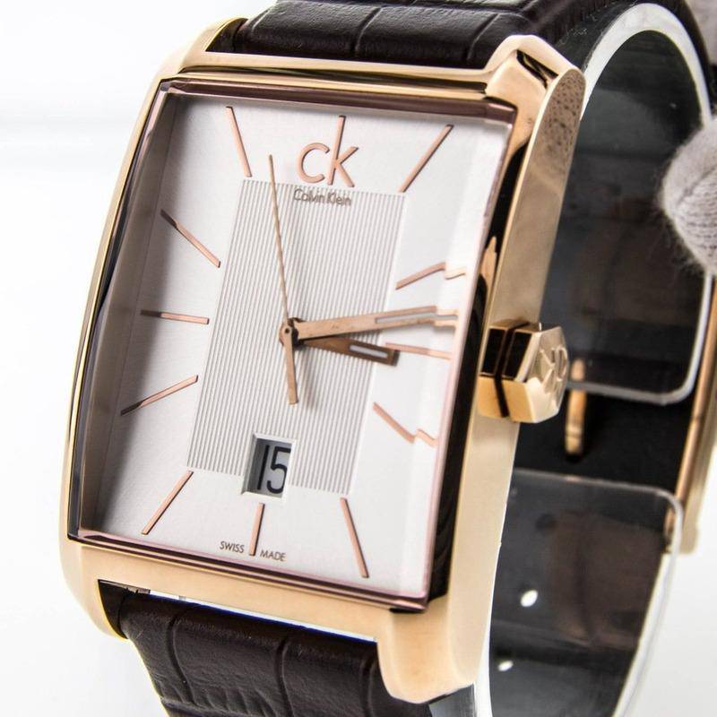  Shop Authentic Calvin Klein Window Silver Dial Brown Leather Strap Watch for Men - K2M21620 - Luxxuri