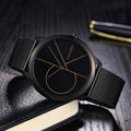  Shop Authentic Calvin Klein Minimal Black Dial Black Mesh Bracelet Watch for Men - K3M214X1 - Luxxuri