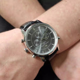  Shop Authentic Tommy Hilfiger Harrison Chronograph Black Dial Black Leather Strap Watch for Men - 1790875 - Luxxuri