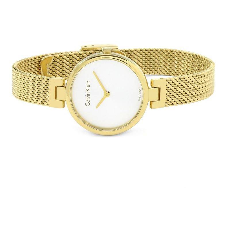  Shop Authentic Calvin Klein Authentic White Dial Rose Gold Mesh Bracelet Watch for Women - K8G23526 - Luxxuri