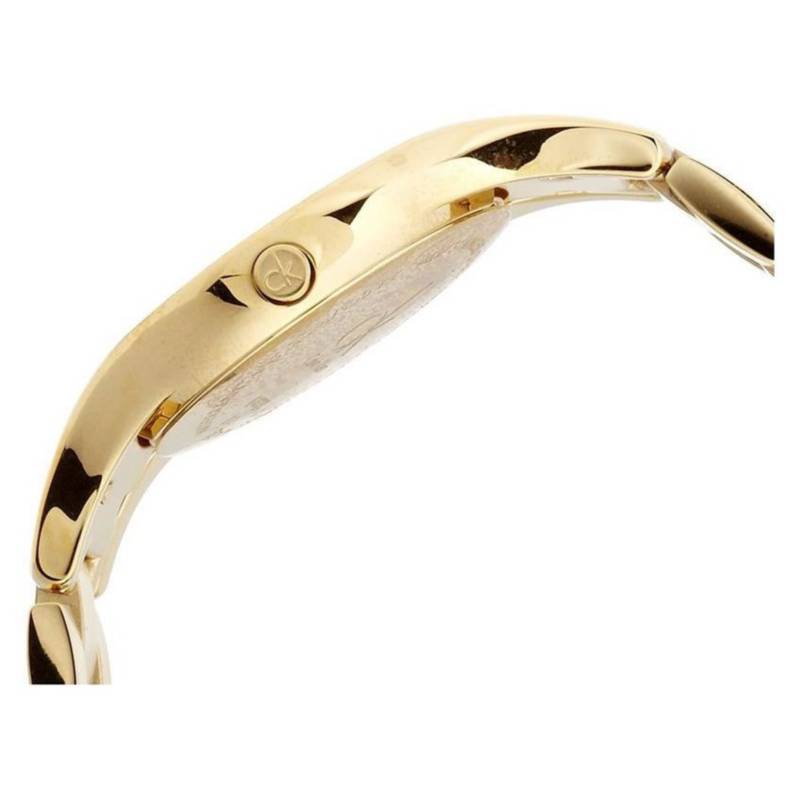 Shop Authentic Calvin Klein Simplicity White Dial Gold Steel Strap Watch for Women - K4323212 - Luxxuri