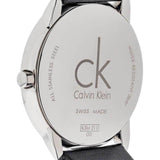  Shop Authentic Calvin Klein Minimal Silver Dial Black Leather Strap Watch for Men - K3M211CY - Luxxuri