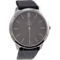  Shop Authentic Calvin Klein Minimal Black Dial Black Leather Strap Watch for Men - K3M211C4 - Luxxuri