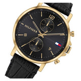  Shop Authentic Tommy Hilfiger Daniel Black Dial Black Leather Strap Watch for Men - 1710417 - Luxxuri