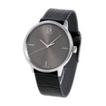  Shop Authentic Calvin Klein Grey Dial Black Leather Strap Watch for Women - K2Y2Y1CU - Luxxuri