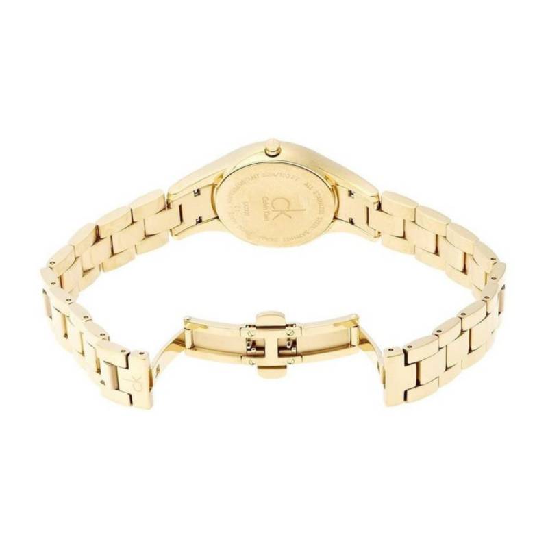  Shop Authentic Calvin Klein Simplicity White Dial Gold Steel Strap Watch for Women - K4323212 - Luxxuri