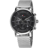  Shop Authentic Tommy Hilfiger Evan Grey Dial Silver Mesh Bracelet Watch for Men - 1710396 - Luxxuri