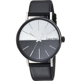  Shop Authentic Calvin Klein Boost White Black Dial Black Leather Strap Watch for Men - K7Y21CCX - Luxxuri