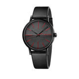  Shop Authentic Calvin Klein Boost Black Dial Black Leather Strap Watch for Men - K7Y214CY - Luxxuri