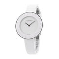  Shop Authentic Calvin Klein Chic White Dial White Leather Strap Watch for Women - K7N23TK2 - Luxxuri