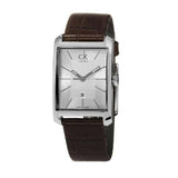  Shop Authentic Calvin Klein Window Silver Dial Brown Leather Strap Watch for Women - K2M23126 - Luxxuri