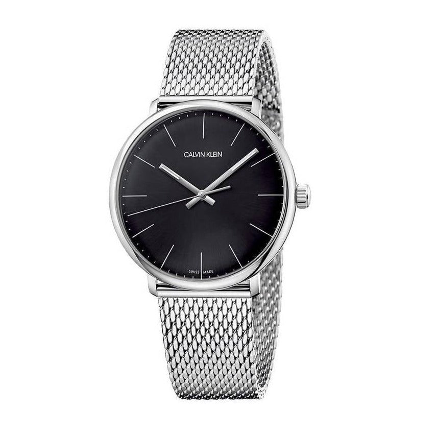  Shop Authentic Calvin Klein High Noon Black Dial Silver Mesh Bracelet Watch for Men - K8M21121 - Luxxuri