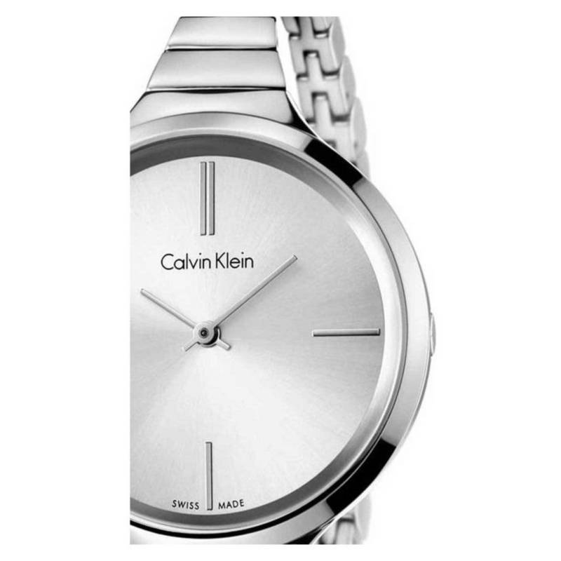  Shop Authentic Calvin Klein Lively Silver Dial Silver Steel Strap Watch for Women - K4U23126 - Luxxuri