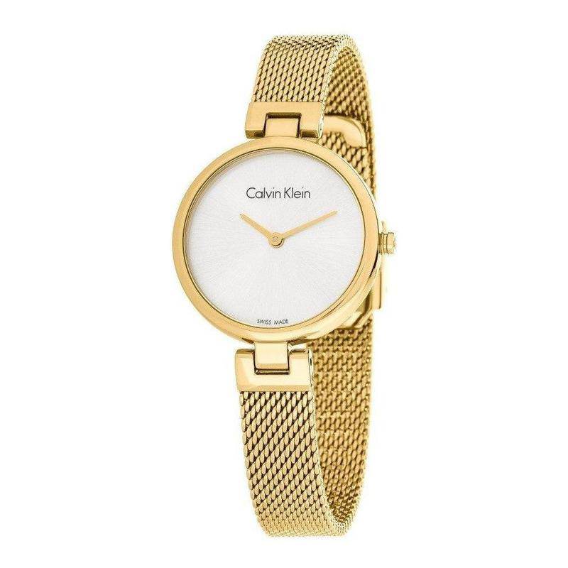 Shop Authentic Calvin Klein Authentic White Dial Rose Gold Mesh Bracelet Watch for Women - K8G23526 - Luxxuri