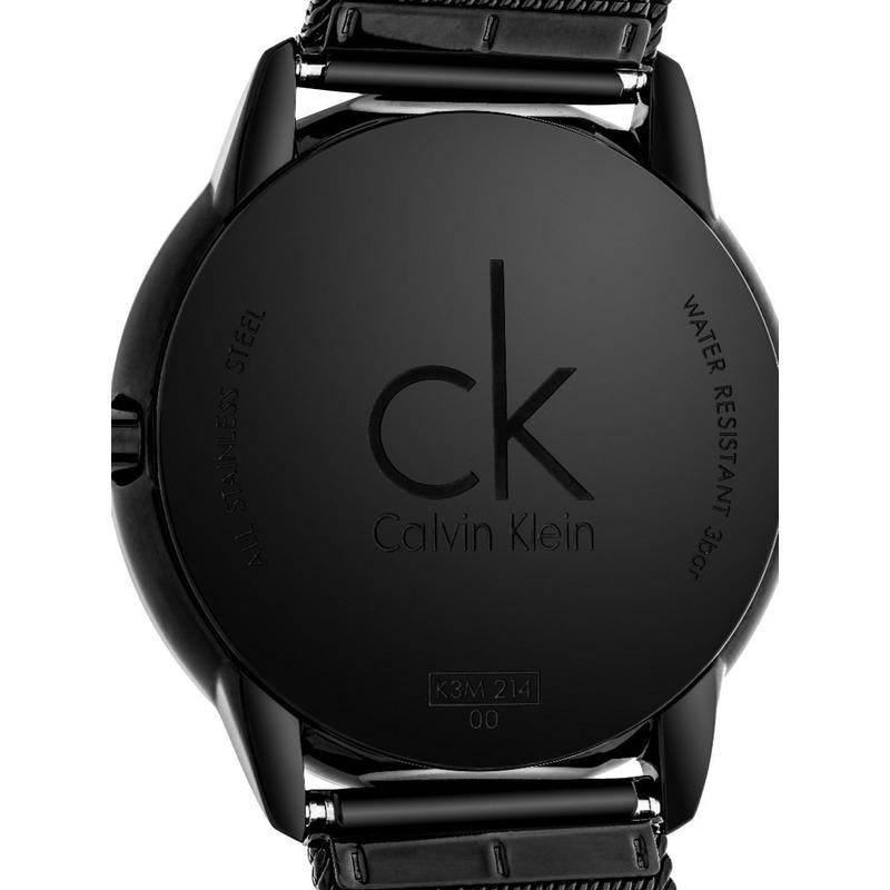  Shop Authentic Calvin Klein Minimal Black Dial Black Mesh Bracelet Watch for Men - K3M214X1 - Luxxuri