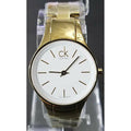  Shop Authentic Calvin Klein Simplicity White Dial Gold Steel Strap Watch for Women - K4323212 - Luxxuri