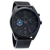  Shop Authentic Tommy Hilfiger Deacon Analog Black Dial Black Mesh Bracelet Watch for Men - 1791547 - Luxxuri