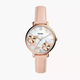  Shop Authentic Fossil Jacqueline Three Hand Mother of Pearl Dial Pink Leather Strap Watch for Women - ES4671 - Luxxuri