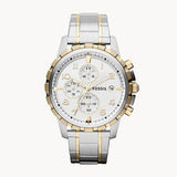  Shop Authentic Fossil Dean Chronograph White Dial Silver Steel Strap Watch for Men - FS4795 - Luxxuri