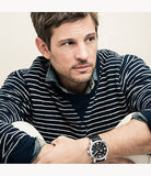  Shop Authentic Fossil Nate Chronograph Black Dial Black Leather Strap Watch for Men - JR1436 - Luxxuri