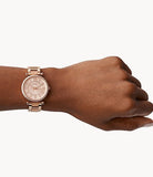  Shop Authentic Fossil Carlie Rose Gold Dial Rose Gold Steel Strap Watch for Women - ES4301 - Luxxuri