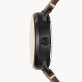  Shop Authentic Fossil Commuter Automatic Black Dial Brown Leather Strap Watch for Men - ME3158 - Luxxuri