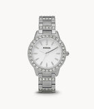  Shop Authentic Fossil Jesse White Dial Silver Steel Strap Watch for Women - ES2362 - Luxxuri