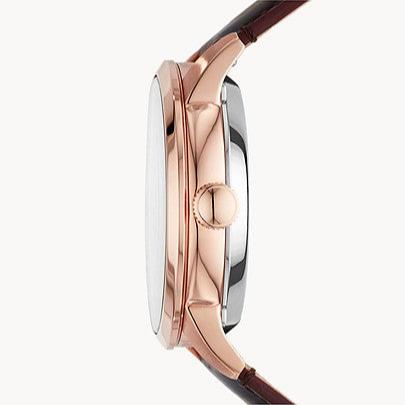  Shop Authentic Fossil Townsman Beige Dial Brown Leather Strap Watch for Men - ME3105 - Luxxuri