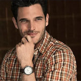  Shop Authentic Fossil Grant Chronograph White Dial Brown Leather Strap Watch for Men - FS4735 - Luxxuri