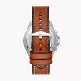  Shop Authentic Fossil Garrett Chronograph Blue Dial Brown Leather Strap Watch for Men - FS5625 - Luxxuri