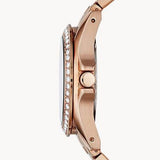  Shop Authentic Fossil Riley Multifunction Rose Gold Dial Rose Gold Steel Strap Watch for Women - ES2811 - Luxxuri