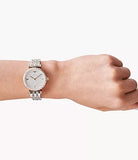  Shop Authentic Emporio Armani Gianni T-Bar Silver Dial Two Tone Steel Strap Watch For Women - AR11293 - Luxxuri