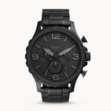  Shop Authentic Fossil Nate Chronograph Black Dial Black Steel Strap Watch for Men - JR1401 - Luxxuri
