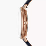 Shop Authentic Fossil Jacqueline Blue Dial Blue Leather Strap Watch for Women - ES4673 - Luxxuri