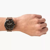  Shop Authentic Fossil Commuter Chronograph Black Dial Brown Leather Strap Watch for Men - FS5403 - Luxxuri