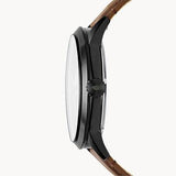  Shop Authentic Fossil Townsman Automatic Black Dial Brown Leather Strap Watch for Men - ME3155 - Luxxuri