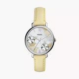  Shop Authentic Fossil Jacqueline Three-Hand White Dial Yellow Leather Strap Watch for Women - ES4812 - Luxxuri